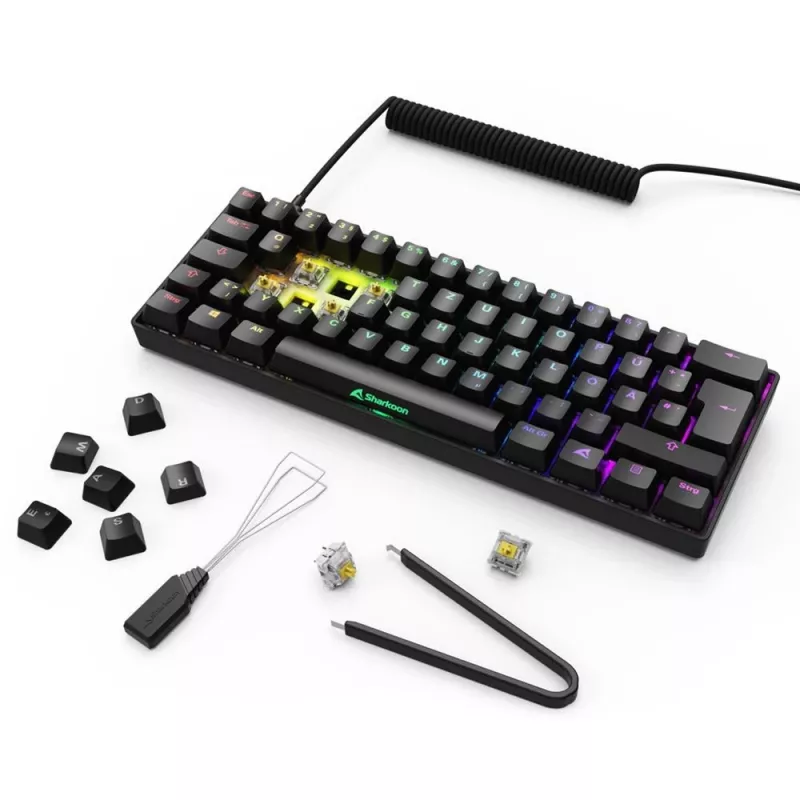 Sharkoon 100065629 klaviatūra Home USB QWERTZ vokiška juoda