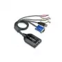 ATEN Dual USB - VGA į CAT5e/6 KVM adapterio kabelis su garsu ir virtualios laikmenos palaikymu (tik KM0932)