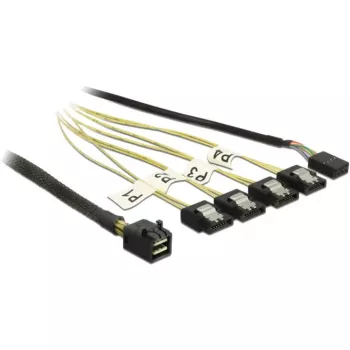 Kabelis DeLOCK Mini SAS HD SFF-8643 į 4xSATA 7p 1m