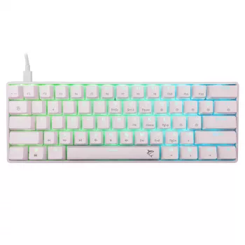 Laidinė mechaninė klaviatūra White Shark Shinobi-2 (GK-004221) – mėlyni jungikliai, balta, US išdėstymas