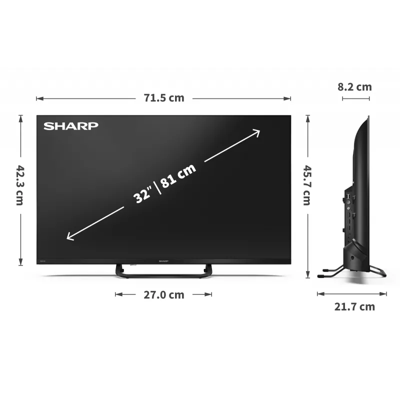 Sharp 32HF3865E 32 colių Smart TV su Google TV