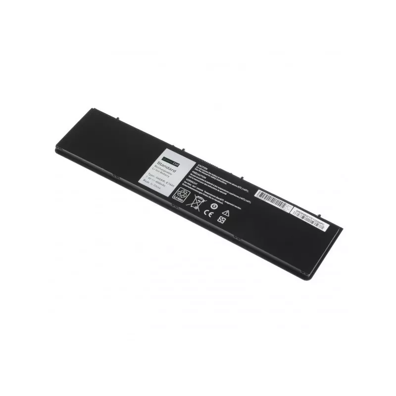 Baterija Green Cell DE93, skirta DELL Latitude E7440, Li‑Ion 7,4V 4500mAh, 4 elementai, juoda
