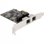 Delock PCI Express x1 kortelė su 2 x RJ45 Gigabit LAN RTL8111 (88615)