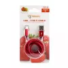 Sbox USB->Type-C laidas 1,5 m CTYPE-1,5R Braškė raudona