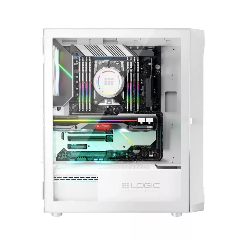 Korpusas Logic PORTOS ARGB MINIDI USB 3.0 Baltas