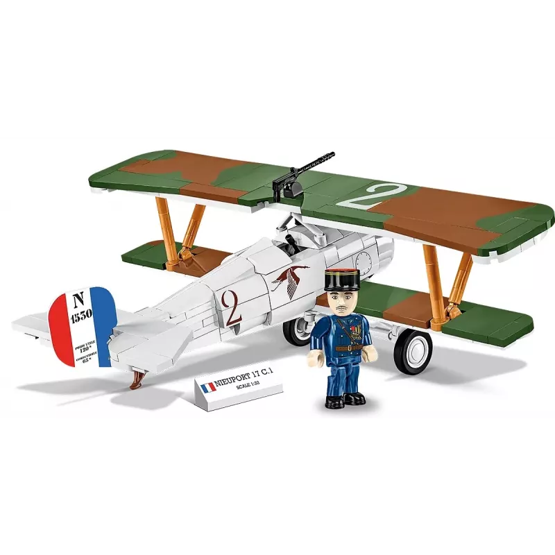 Konstruktorius Cobi Blocks Nieuport 17 C.1 277 dalių – Lėktuvo modelio rinkinys, kolekcinis blokelių rinkinys