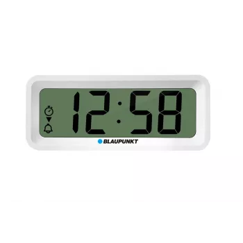 Žadintuvas BLAUPUNKT CL04WH daugiafunkcinis laikrodis, baltas – termometras, kalendorius, snaudimo funkcija, 88×37×21 mm