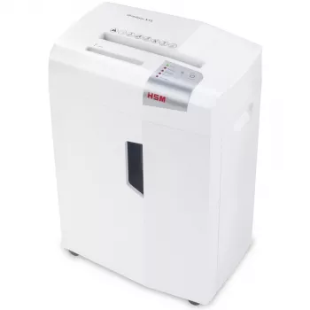 Popieriaus smulkintuvas HSM X15, dalelių pjovimas P-4, 23 cm darbinis plotis, 16 lapų talpa, 26 L krepšelis, sidabrinis