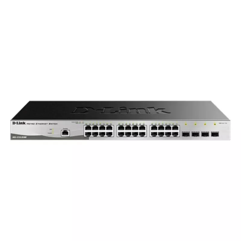 D-Link DGS-1210-28/ME/E valdomas tinklo jungiklis L2+ Gigabit Ethernet (10/100/1000) 1U juodas, pilkas