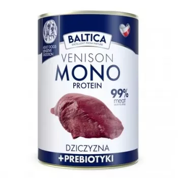 BALTICA Nutraceutic Monoprotein Elniena su prebiotikais – šlapias šunų maistas – 400g