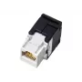 RJ45 jungtis Alantec MB001, tiesi moteriška, auksuoti kontaktai, AWG 22/24, 568 A, termoplastikas, juoda/balta
