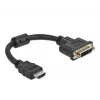 DeLOCK 65206 vaizdo kabelio adapteris HDMI į DVI-D, 0,2 m, juodas