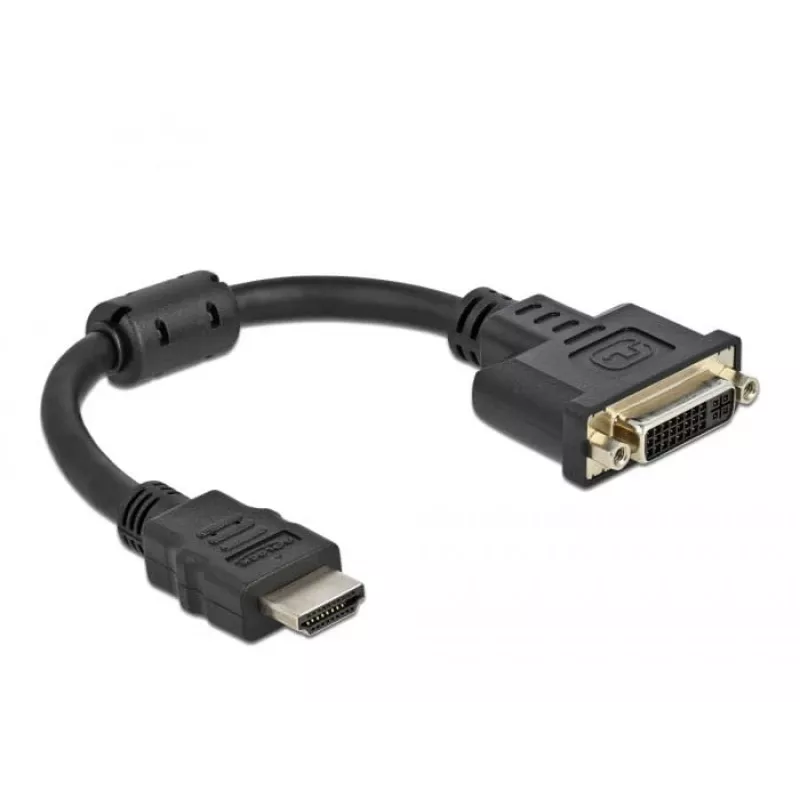 DeLOCK 65206 vaizdo kabelio adapteris HDMI į DVI-D, 0,2 m, juodas