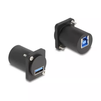 DeLOCK D tipo modulis USB 5 Gbps Type-A moteriška į Type-B moterišką, juodas