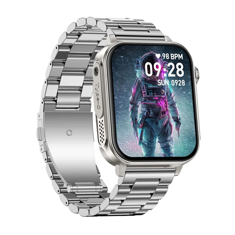 Išmanusis laikrodis Colmi P80 Steel Silver su Bluetooth ir širdies ritmo matuokliu