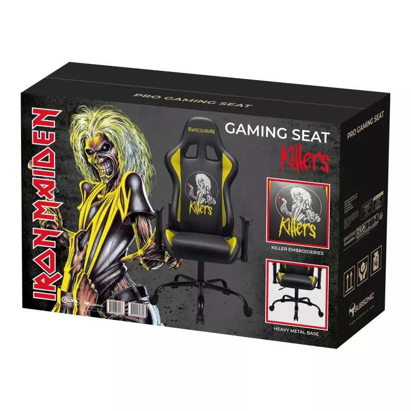 Žaidimų kėdė SUBSONIC Subsonic Pro Iron Maiden Killers – ergonomiškas dizainas, reguliuojamas aukštis