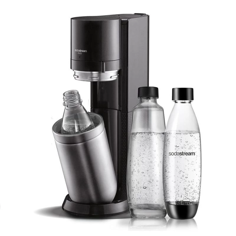 Gazuotas vandens aparatas SodaStream DUO juodas su nerūdijančio plieno akcentais