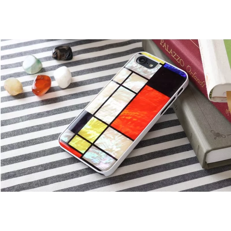 Apsauginis dėklas iKins Apple iPhone 8 / 7 Mondrian White