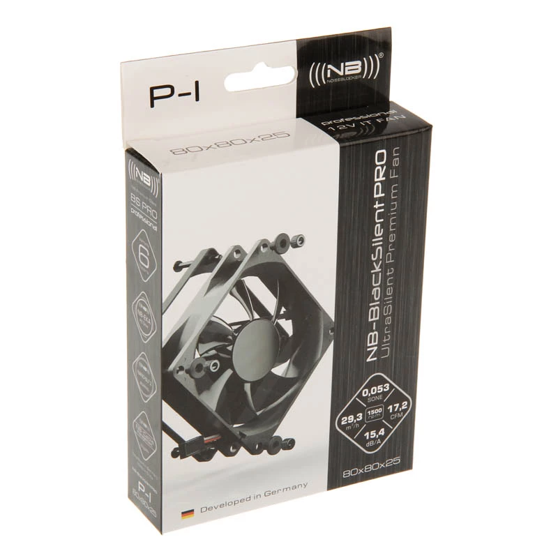 Ventiliatorius Noiseblocker BlackSilentPro P-1 80 mm