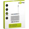 Goobay USB-C™ Multiport adapteris - Viskas viename - Aliuminis - Sidabrinis (62113)