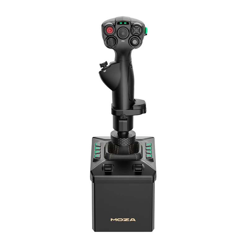 MOZA AB6 Flight Simulator stovo komplektas – juodas ABS, aliuminis ir anglies pluoštas, AC 110–220V, 72W