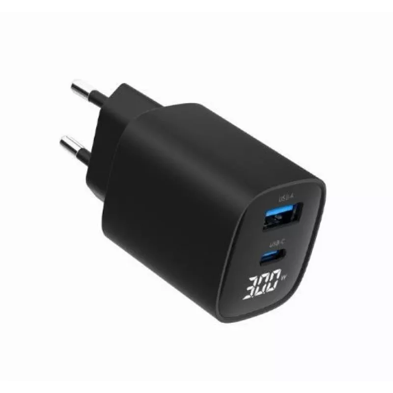 Gembird TA-UC-PDQC30LCD-BK-01 Įkroviklis mobiliesiems 30W greitas įkrovimas Juodas