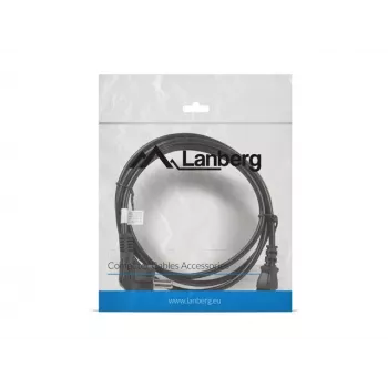 Maitinimo laidas LANBERG CA-C13C-11CC-0018-BK — 1,8 m, C13 kištukas į CEE7/7, kampuotas C13