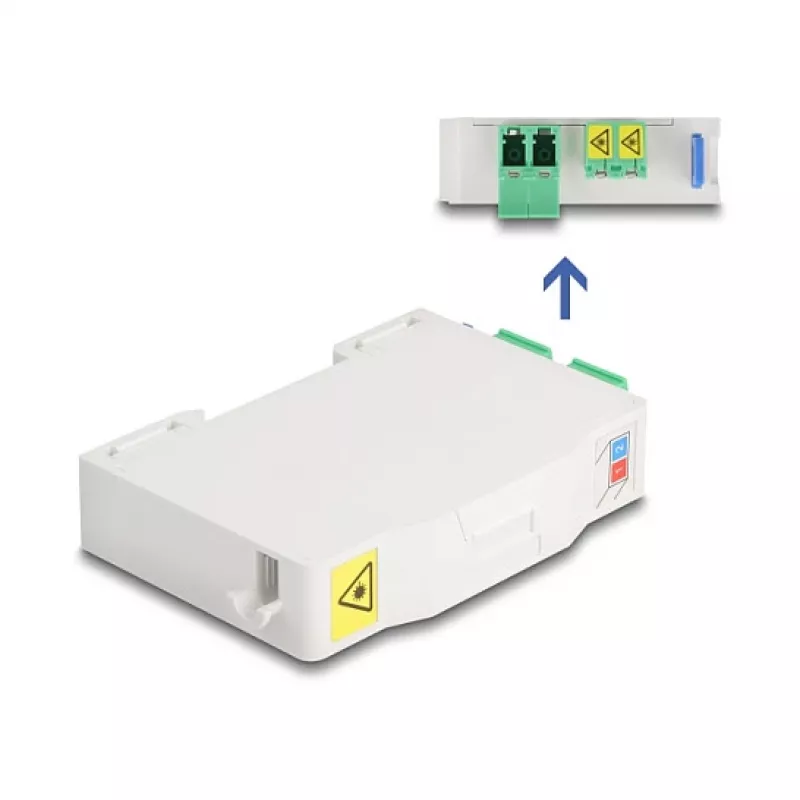 DeLOCK 85936 Optinio pluošto prijungimo dėžutė LC Duplex balta