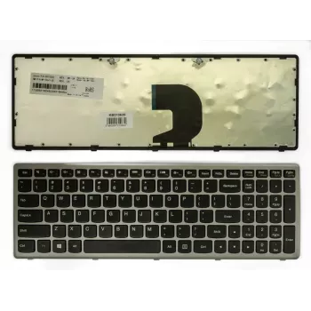 Lenovo KB310630 klaviatūra, skirta Ideapad Z500 / Z500A (JAV išdėstymas, juoda su sidabriniu rėmeliu)
