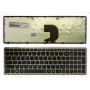 Lenovo KB310630 klaviatūra, skirta Ideapad Z500 / Z500A (JAV išdėstymas, juoda su sidabriniu rėmeliu)