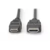 Digitus ASSMANN HDMI kabelis, Mini-HDMI (vyriškas) – HDMI (vyriškas), 3 m, dviguba izoliacija, juoda (AK-330106-030-S)