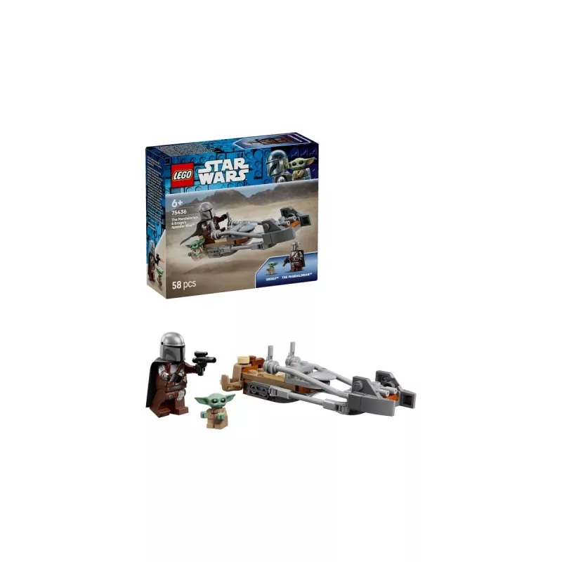 LEGO STAR WARS 75436 Mandaloriečio ir Grogaus greitaeigis motociklas