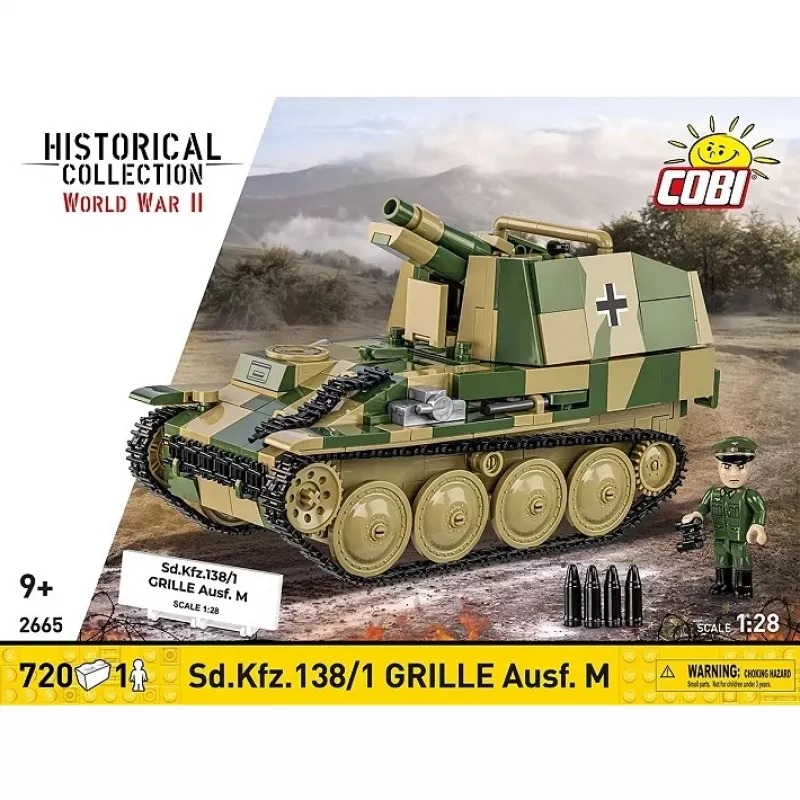 Konstrukcijos modelis Cobi SD.KFZ.138/1 Grille, 720 dalių, ekspozicinis modelis