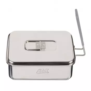 ESBIT CS1100ST – Virimo rinkinys kepimui lauke, aliuminis ir nerūdijantis plienas, 1,1 L, 659 g, Juoda/Sidabrinė