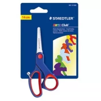 Žirklės Staedtler Noris Club 965 vienaašmenės, nerūdijančio plieno ašmenys 14 cm, mėlyna/raudona