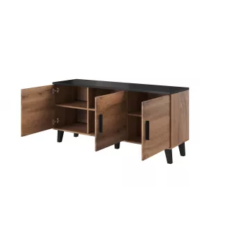 Cama sideboard LOTTA 150 3D wotan oak + mat Juoda