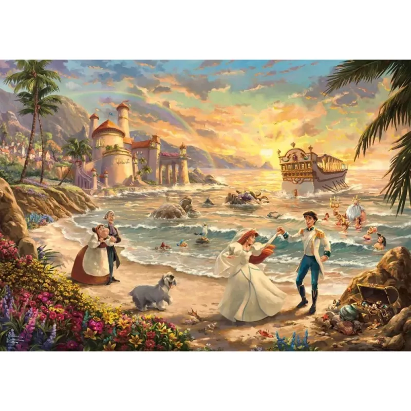 Thomas Kinkade Studios: Disney Dreams Collection - The Little Mermaid Celebration of Love, Dėlionė 1000 dalių