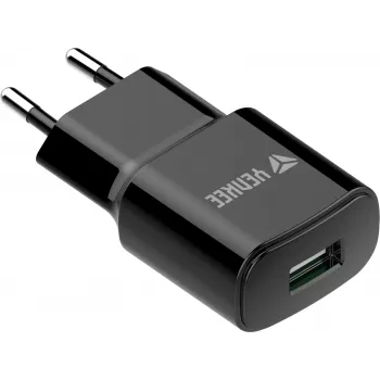 Sieninis USB-A įkroviklis YENKEE YAC 2013BK – 12W, 2,4A