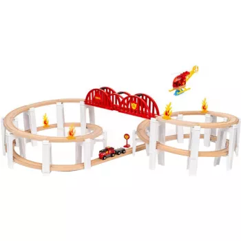 Ravensburger Brio Mega Spiral rinkinys – medinio traukinuko bėgių aksesuaras