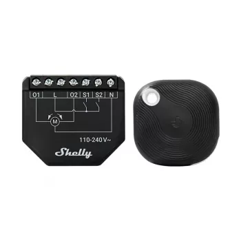 „WiFi“ žaliuzių valdiklis „Shelly Shutter BLU“ su „Bluetooth“ mygtuku, tvirtas korpusas