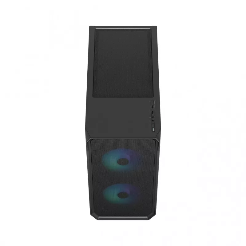 Fractal Design Focus 2 RGB Vidutinis Bokštas Kompiuterio Korpusas su Grūdintu Stiklu - Juodas