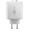 Goobay 65412 45 W USB-C PD dvigubas greitasis įkroviklis baltas