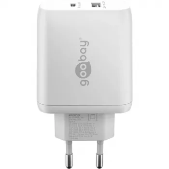 Goobay 65412 45 W USB-C PD dvigubas greitasis įkroviklis baltas