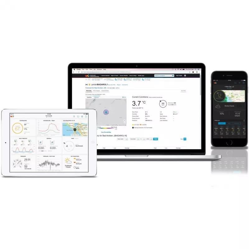 Skaitmeninė orų stotelė Bresser Optics 7002580 juoda AC Wi-Fi