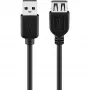 Wentronic Goobay USB 2.0 Hi-Speed prailginimo laidas, juodas, 5 m - USB 2.0 kištukas (A tipas) > USB 2.0 lizdas (A tipas) (68905)
