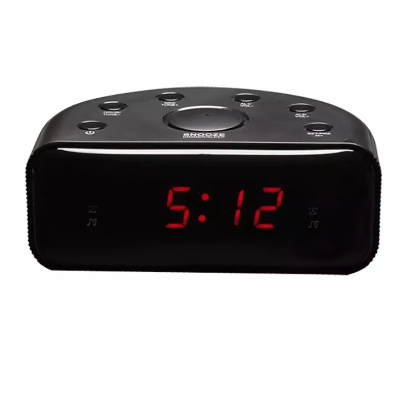 Denver CR-430 radijo laikrodis su analoginiu ir skaitmeniniu derinimu, FM, LED ekranu, juodas