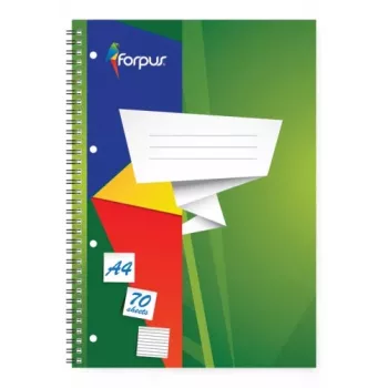 Sąsiuvinis su spirale Forpus A4/70, linijinis, minkštu viršeliu 0722-022