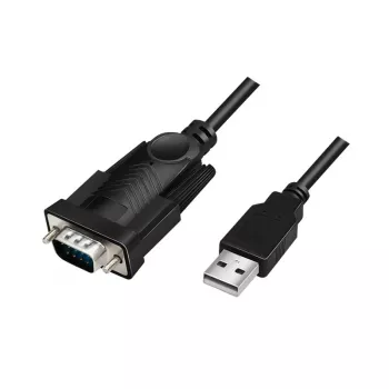 LogiLink AU0048A nuoseklusis laidas, USB A – DB-9, 1,5 m, juodas
