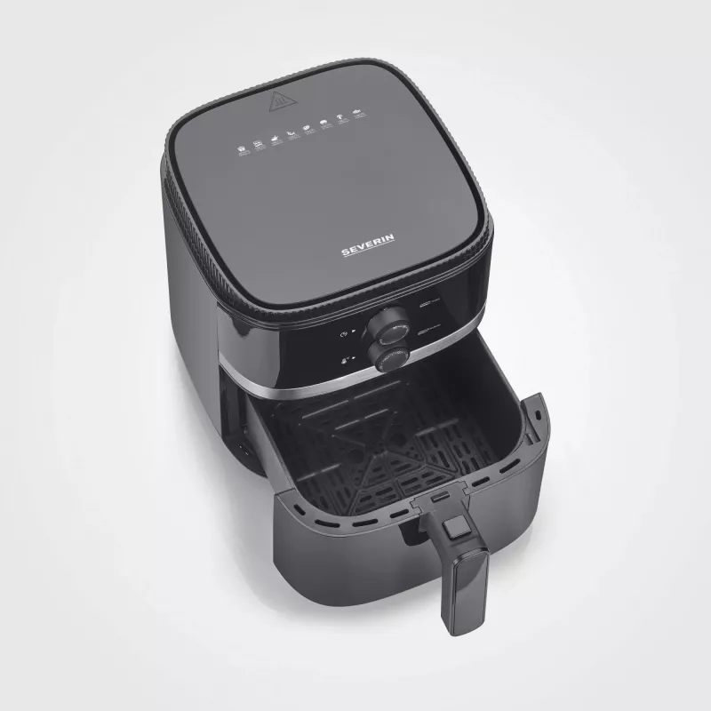 Kaitinamo oro gruzdintuvė Severin FR 2452 4,3 L 1500 W Juoda Sidabrinė