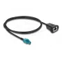 Koaksialinis kabelis DELOCK 90700 — 1 m, HSD Z į RJ-45, juodas/mėlynas